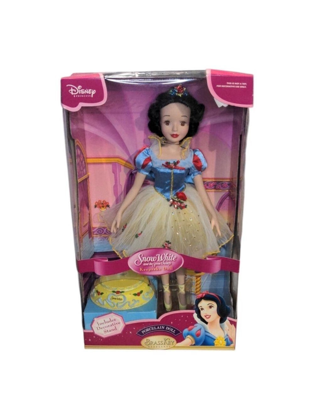 Disney Princess 02’ Snow White Porcelain Keepsake 14” Doll, Collectible NIB